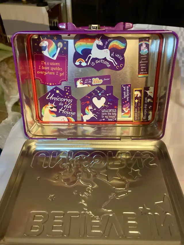 unicorn lunch box & magnets 541618069077370881
