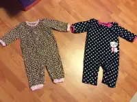 6 Baby Girl PJ's sizes 12-18 months
