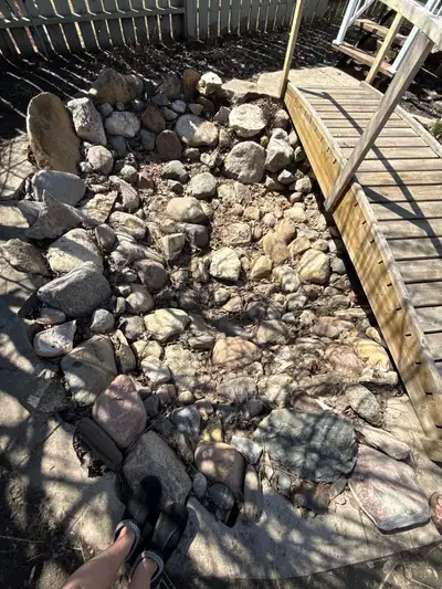 Landscape rocks for sale. Rock size varies from 4”-24” 4”-12” size rocks $5 each 12” + size $20 each...