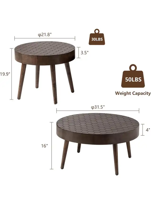 Brand new Bouthillier 2 Piece Coffee Table Set, Traditional MDF  in Coffee Tables in Hamilton - Image 4