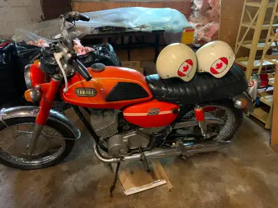 1970 Yamaha 350 Motorcycle. All Original with 11,055 miles on it.