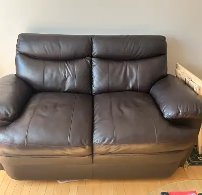 Genuine Leather sofa and chair, View more