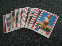 COLLECTION 40 CARTES DES EXPOS BASEBALL 1984  STUART  'MINT'