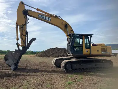 2005 john deere 270c excavator. Two buckets, thumb, aux plumbin, espar heater. 14,900 hours. In the...