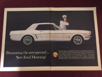 1964 Ford Mustang Double Page Original Ad
