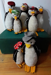 Lot of 7 Vintage Penguin Stuffed Animals