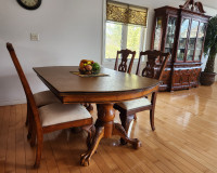 Dinning Set (Table, Chairs, Hutch)