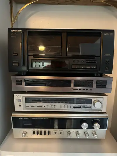 VINTAGE SHERWOOD AUREX YAMAHA PIONEER STEREO TUNER RECEIVERS CD, View more