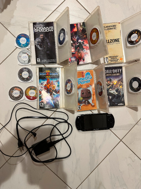 PSP 2001 with 4GB Memory, Charger, Games but no Battery Lot $200 in Sony PSP & Vita in City of Toronto - Image 2