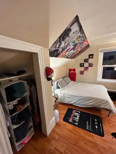 Upstairs Room for Sublet – Third Floor & Shared Bathroom. - Located on the upper floor, accessed by...