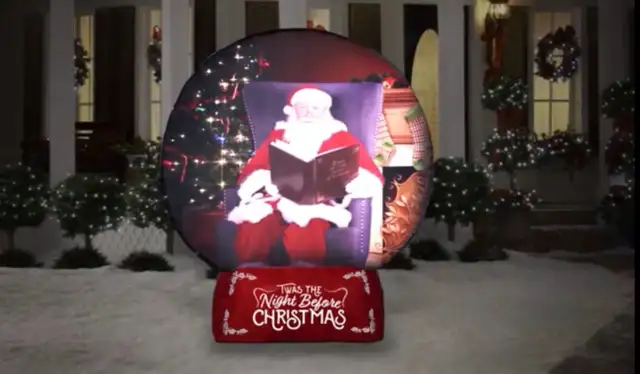  7ft inflatable Christmas projector snow globe 551578585730928641
