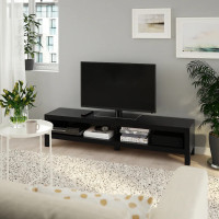 LACK TV bench (Ikea), black-brown