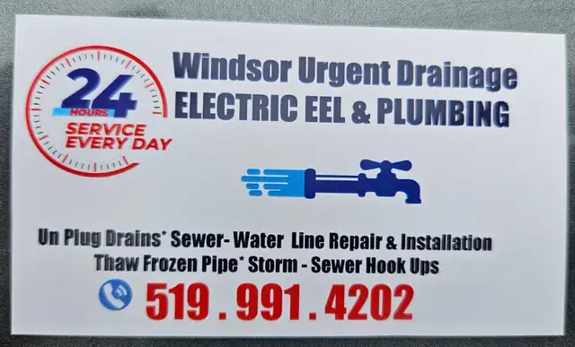PLUMBER-Windsor Urgent drainage,electric eel & plumbing in Plumbing in Windsor Region - Image 6