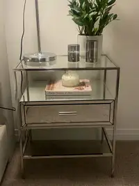 Glass mirror side tables 150 each 