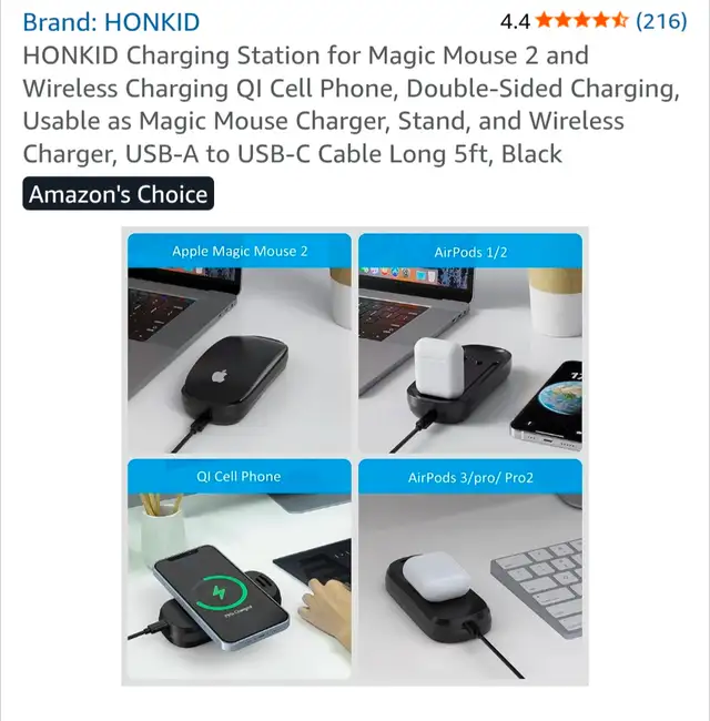 Charging Station for Magic Mouse 2 and Wireless Charging QI Cell in General Electronics in Oshawa / Durham Region - Image 6