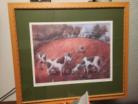 Cadre peinture avec vaches