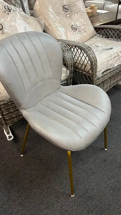 Anti-Scratch  morden microfiber dining chair with gold legs , View more