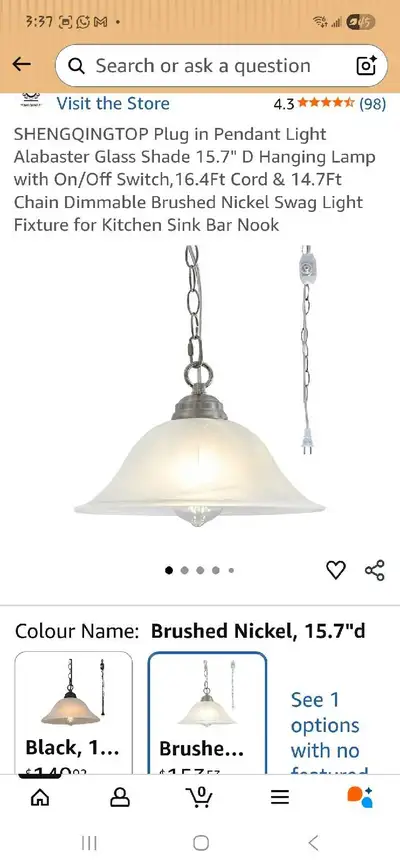 SHENGQINGTOP Pendant Light, View more