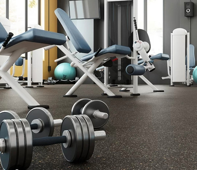 Interlocking Rubber Tile Gym Floor in Exercise Equipment in Markham / York Region