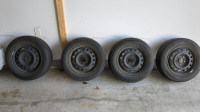 A set of 4 Tires with steel rims