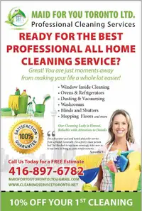 Cleaning Lady Available! 416-897-6782