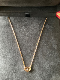 Authentique collier en Or Cartier 18k avec pendentif en diamant