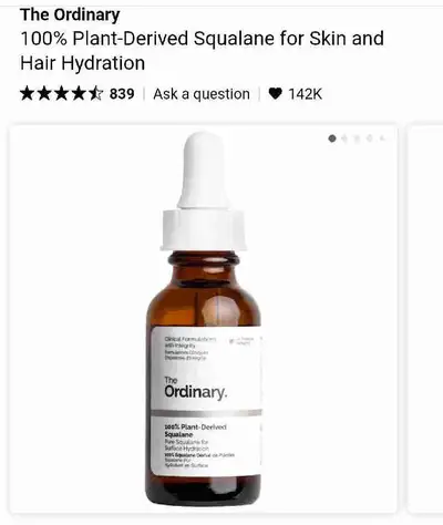 The Ordinary 100% Plant-Derived Squalane oil, View more