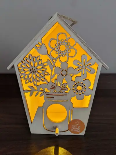 NEW Light-up Decorative Die-Cut Birdhouse (Battery Included), View more