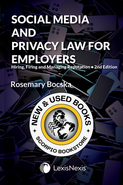 Social Media and Privacy Law for Employers 2nd Edition + E-Book by Rosemary Bocska 9780433532231 Tex...