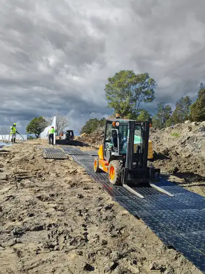 Protect your lawn, driveway, or job site with these 4x8 ground protection mats. They support heavy v...