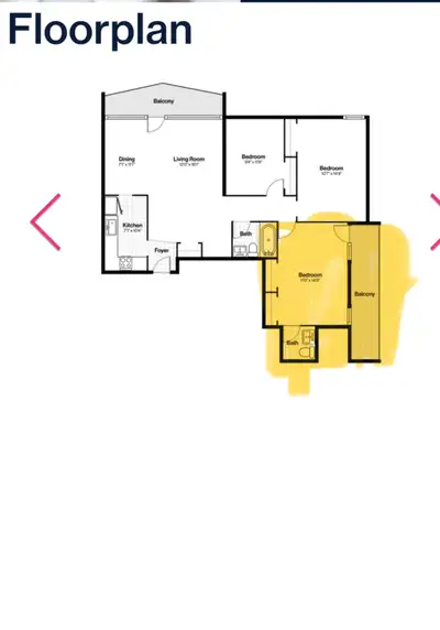 Master Bedroom in a 3BHK apartment
