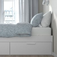 Queen IKEA Brimnes Under-Bed Storage Frame • White • 4 deep draw
