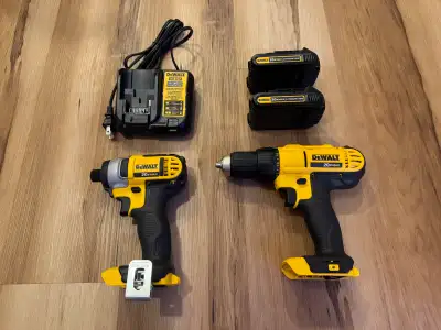 DeWalt Drill and Impact Driver Combo Kit with Batteries, View more