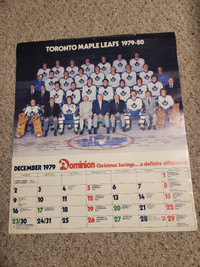 1979-80 Dominion Toronto Maple Leafs Calandar