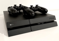 PS4 500GB gaming system w/ 2 controllers