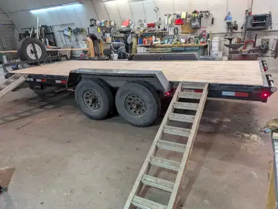 2018 Southland flat deck trailer LB18T. Brand new fir deck, newer tires, very little rust. 7,000# ax...