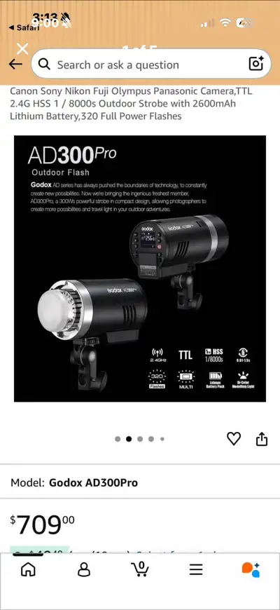 Godox AD300Pro Outdoor Flash – Like New, View more