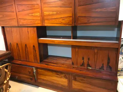 SOLID  MAHOGANY CREDENZA/ OFFICE UNIT, View more
