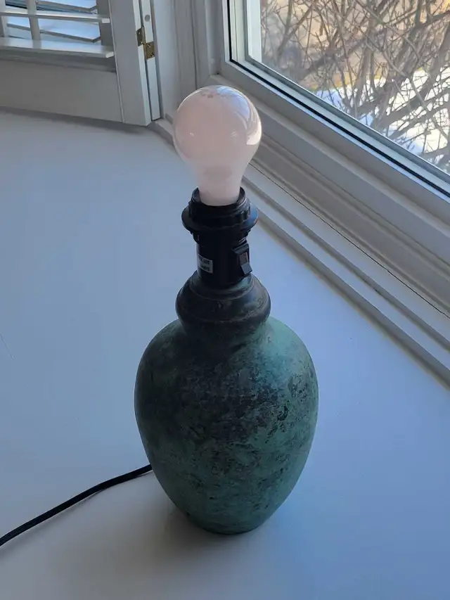 Vintage Ikea Green Verdigris Table Lamp.ikea. in Indoor Lighting & Fans in Hamilton - Image 10