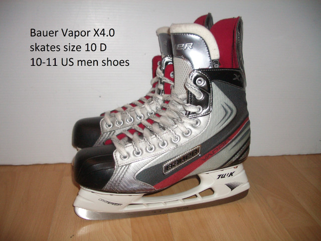 Patins _  BAUER Vapor X4.0  _ skates size 10 D pour 10-11 US men dans Patins et patins à roulettes  à Ville de Montréal