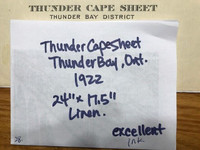 * Thunder Cape Sheet, Ont. linen bound map, 1924, vintage