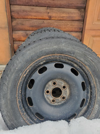 15" steel rims + USED Blizzak winter tires (185 65R15)