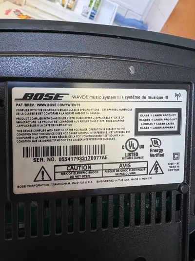Bose wave system III, View more