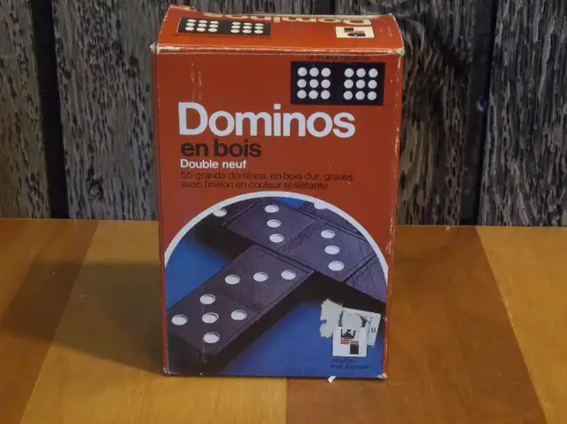Jeu Dominos en bois. Double neuf. in Toys & Games in Trois-Rivières - Image 2