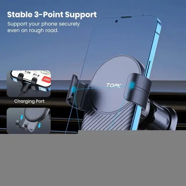 TOPK Phone holder for car in Cell Phone Accessories in City of Toronto - Image 2