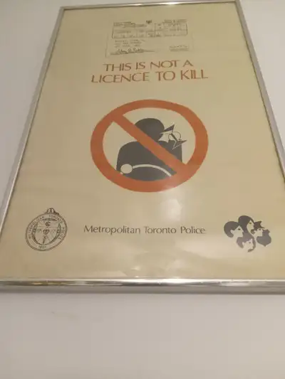 Vintage Metro Toronto Police Anti Drunk Driving Picture, View more