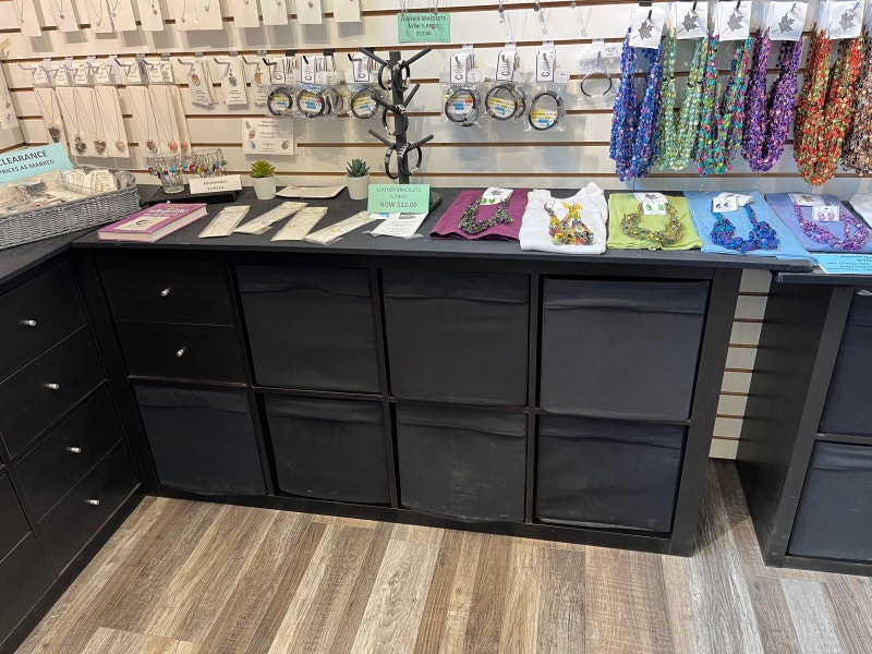 Many IKEA Kallax shelves in blackbrown, Alex Drawer, Drona Bookcases & Shelving Units