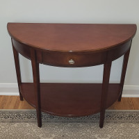 Wood hall table / Half-moon table