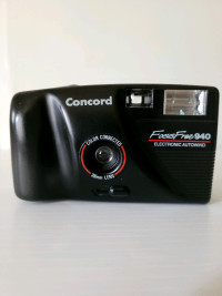 Concord  FocusFree- 940 Point & Shoot 35mm Film Camera Lens 38mm