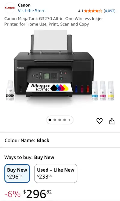 Canon printer MegaTank , View more